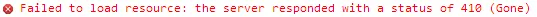 410 Twitter error